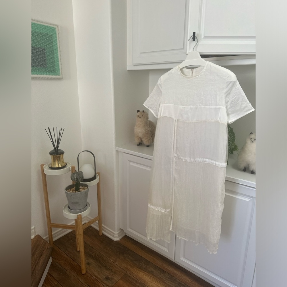 Rami unbalanced midi dress